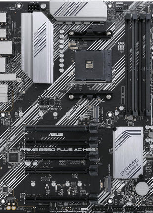 ASUS Prime B550-PLUS AC-HES AMD AM4 (3rd Gen Ryzen) ATX Motherboard (Dual M.2, PCIe4.0, WIFI5, 1Gb Ethernet, SATA 6 Gbps, USB 3.2 Gen 2 Type-C, Front USB 3.2 Gen 1 Type-C and CEC Tier II Ready)
