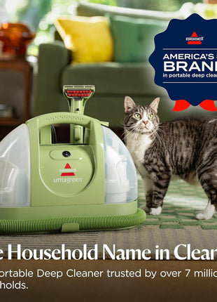 BISSELL Little Green Multi-Purpose Portable Carpet Cleaner, 1400B | Multi-surface upholstery cleaning; exclusive specialty tools included; car & auto detailing; Green color