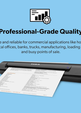 Ambir TravelScan Pro 600 (PS600-AS) Simplex Document Scanner and Card Scanner