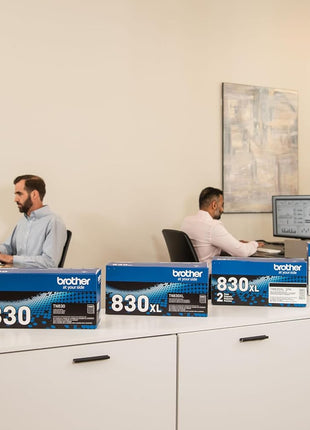 Brother Genuine TN830 Black Standard Yield Printer Toner Cartridge - Print up to 1,200 Pages(1) | Brother Genuine TN830 Black Toner with crisp monochrome output for HL-L2400D, MFC-L2820DW and DCP-L2640DW