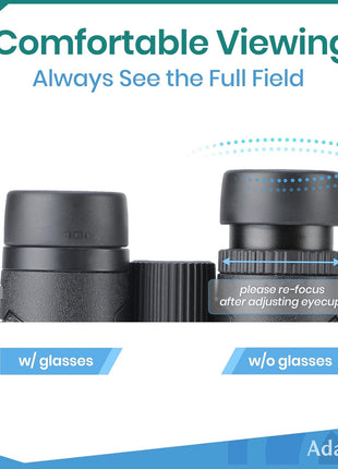 12x42 HD Binoculars for Adults High Powered with Phone Adapter and Tripod, Super Bright BAK4 Prism Waterproof Binoculars for Bird Watching Hunting Hiking Safari Travel Sports