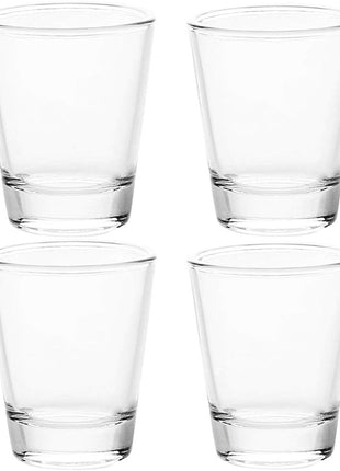 BCnmviku 1.5 oz Shot Glasses Sets with Heavy Base, Clear Shot Glass (4 Pack)