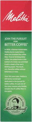 Melitta #4 Unbleached Coffee Filters, Premium, Natural Brown, Flavor Enhancing Coffee Filters for 8-12 Cup Coffee Makers, Kosher Certified, Compostable, 100 Count (Pack of 3)