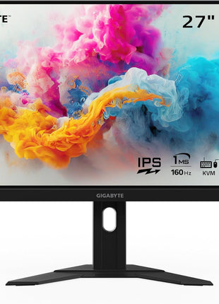 GIGABYTE M27U - 27 inch IPS Gaming Monitor - UHD 3840x2160-160Hz - 1ms MPRT - AMD FreeSync Premium Pro - Type C KVM - HDMI, DP, Type C - Height Adjustable - Black (M27U-SA)