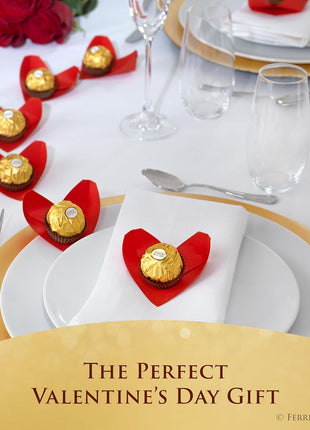 Ferrero Rocher Gourmet Hazelnut Milk Chocolate Gift Box, 42 Individually Wrapped Chocolates, 18.5 oz