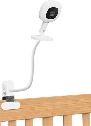 Baby Monitor Mount for Nanit Pro Smart Baby Monitor & Flex Stand, Also for Cameras with 1/4 Screw Stand, Flexible Clip Clamp Mount Adjustable Monitors Holder Without Tools or Wall Damage