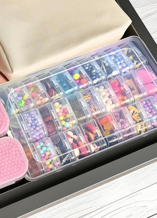 31Pcs Mini Bead Containers,Clear Diamond Art Storage Case, Plastic Craft Supply Case for Organizing,Rectangle Containers for DIY Bead Craft,Jewelry,Small Part