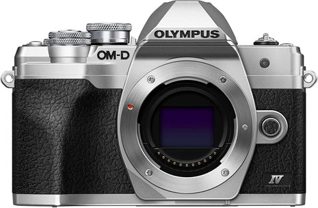 OM SYSTEM Olympus E-M10 Mark IV Silver Micro Four Thirds System Camera 20MP Sensor 5-Axis Image Stabilization 4K Video Wi-Fi | 20MP Sensor 5-Axis Image Stabilization 4K Video Wi-Fi