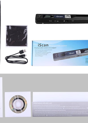 Portable Document Scanner, 900DPI Handheld Scanner Wand for Documents & Receipts, A4 Photo Image Scanner JPG/PDF, Portable Scanner for Laptop, USB 2.0 High Speed Transfer, Supports Micro SD Card