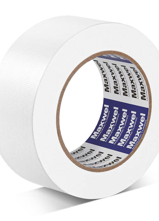 Maxwel Manufacturing Duct Tape White Heavy Duty - 1.88 in 35 Yds Waterproof No Residue Strong Adhesive Duct Tape Tearable for Indoor Outdoor Use,Multi Purpose Home Repair