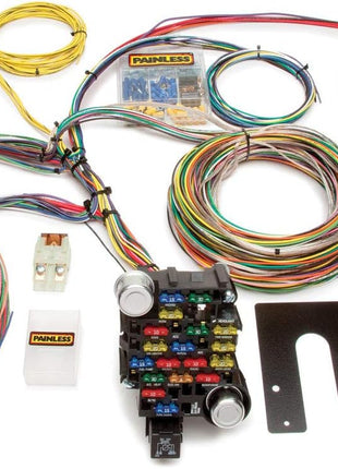 Painless Performance 10202 Classic-Plus Customizable Chassis Harness, Key in Dash, 28 Circuits