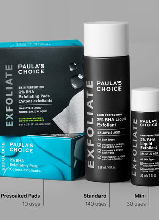Paula's Choice SKIN PERFECTING 2% BHA Liquid Exfoliant with Salicylic Acid, Facial Polish for Pores, Wrinkles & Fine Lines, Suitable for Blackhead-Prone Skin, Fragrance-Free
