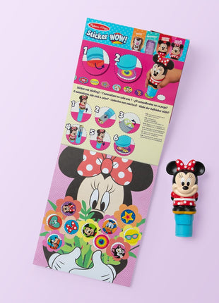 Melissa & Doug Sticker Wow!TM 24-Page Activity Pad and Sticker Stamper, 300 Stickers, Arts and Crafts Fidget Toy Collectible Character – Disney Minnie Mouse - for Kids Ages 3+ - FSC Certified