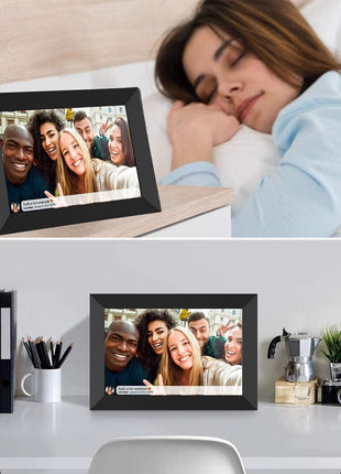32GB FRAMEO 10.1 Inch Smart WiFi Digital Photo Frame 1280x800 IPS LCD Touch Screen, Auto-Rotate Portrait and Landscape, Built in 32GB Memory, Share Moments Instantly via Frameo App from Anywhere