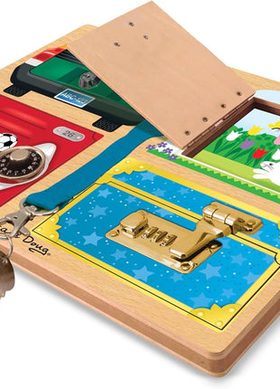 Melissa & Doug Locks and Latches Board Wooden Educational Toy