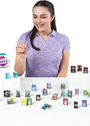 Mini Brands Books Capsule by ZURU Real Miniature Book Brands Collectible Toy, Capsules of 5 Mystery Miniature Books with Real readable Pages and Accessories for Kids, Teens, Adults (Single Capsule)