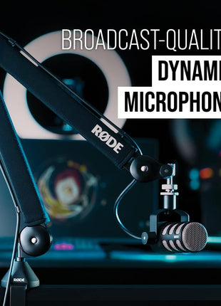 Rode PodMic Cardioid Dynamic Broadcast Microphone, Black
