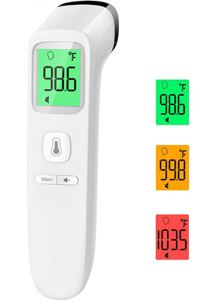 No-Touch Thermometer for Adults and Kids, Accurate Digital Baby Thermometer | 1s Fast Reading, Fever Alarm, Silent Mode, 35-Reading Memory, Forehead & Object Mode, AAA Battery Included, for Home & Clinic