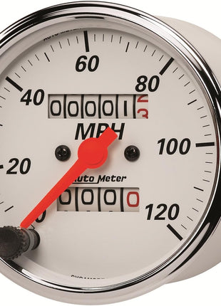Auto Meter 1396 Arctic White Mechanical Speedometer, 3.125 in.