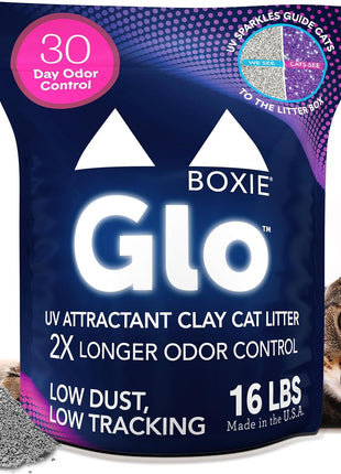 Boxie Probiotic Cat Litter, 40 Day Odor Control, Clumping Clay Kitty Litter, Odor Eliminating Probiotics, Dust-Free, No Fragrances No Fillers, 16 lb