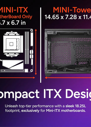 Cooler Master NR200P V2 Mini-ITX PC Case Ready, SFX Fit PSU Ready to Install, 280mm AIO Support, 357mm Vertical GPU Mount, Designed Ready Nvidia RTX 5090 | AMD RX 9070 XT, Tempered Glass, DIY