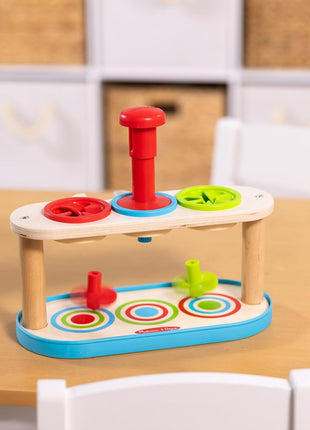 Melissa & Doug Match & Push Spinning Tops Developmental Skills Toy for Girls and Boys 2+ - FSC-Certified