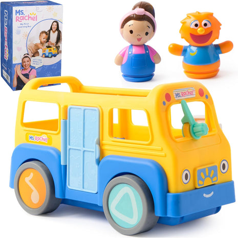 Ms. Rachel My First Learning School Bus Toy with 2 Figures & Sounds | Interactive School Bus With Two Figures, Plays Music And Sounds, Working Wheels, Toddler Toys For Girls And Boys Ages 1-3+