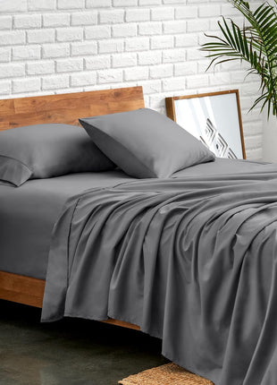 Bare Home Twin xL Sheet Set   College Dorm Size   Luxury 1800 Ultra Soft Microfiber Twin Extra Long Bed Sheets   Deep Pockets   Easy Fit   Extra Soft   3 Piece Set   (Twin xL, Grey)