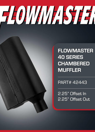 Flowmaster 40 Series Chambered Muffler ??2.25 inch Offset In / 2.25 inch Offset Out