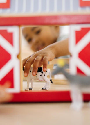 Melissa & Doug Wooden Fold & Go Barn, Multi, One Size