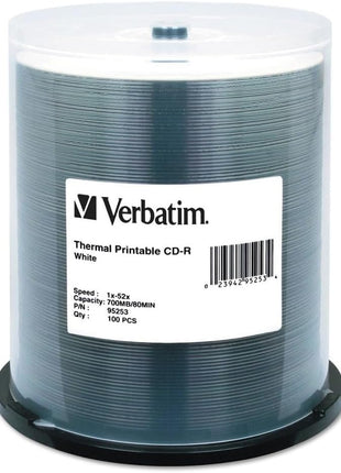 VERBATIM CD-R WHT THRM 100PK
