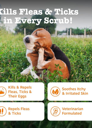 Zesty Paws Wild Alaskan Omega-3 Blend Pollock + Salmon Oil + Flea and Tick Shampoo for Dogs