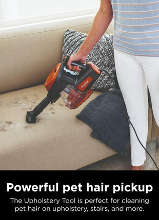 Shark Rocket Ultra Light Corded Bagless Vacuum for Carpet and Hard Floor Cleaning with Swivel Steering (HV301), Gray/Orange