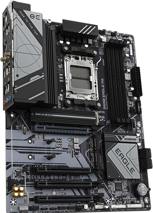 GIGABYTE B650 Eagle AX AM5 LGA 1718 ATX Motherboard, DDR5, Triple M.2 Slots (1x PCIe 5.0, 2X PCIe 4.0), USB 3.2 Gen2x2 Type-C, WiFi 6E, Realtek GbE LAN