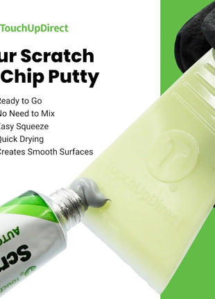 TouchUpDirect Scratch & Chip Putty - Ready-Mixed 5g Automotive Body Filler Kit for Deep Scratches & Gouges, Complete Chip Repair Kit with Spreader & Sandpaper - No Mixing Required