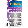 Filtrete 20x25x5 AC Furnace Air Filter, MPR 1550, MERV 12, Fits Trion AirBear, CERTIFIED Asthma & Allergy Friendly, Electrostatic Air Cleaning Filter, 1-Pack (actual size 19.56 x 24.13 x 4.75)