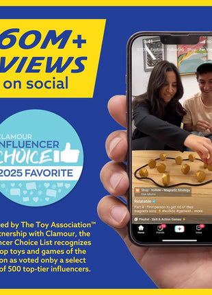 Kollide by Relatable - Influencer Choice Award 2025 Winner, Exciting Magnetic Game for Family Game Night, Fun Games for Kids - Includes 1 Rope, 20 Magnets, and Instructions