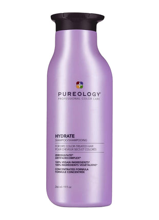Pureology Hydrate Shampoo - For Dry or Color Treated Hair, Moisturizing Shampoo For Hydration & Softness, With Rose Extract & Green Tea, Vegan & Sulfate-Free