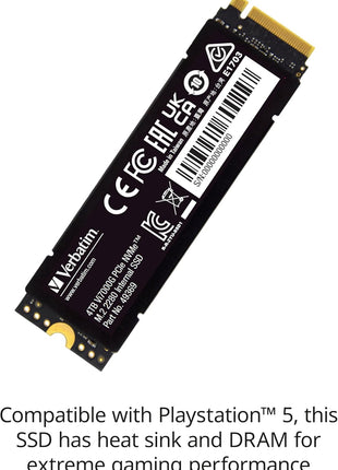 Verbatim 1TB SSD Vi7000 Internal Solid State Hard Drive PCIe NVMe M.2 2280 Designed for Gamers and High Performance Users up to 7000MB/s Read 5000MB/s Write