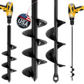 K-Brands Auger Drill Bit for Planting 2 Pack 1.6 x 16 Inch & 3.5 x 16 Inch Set ? Garden Spiral Hole and Bulb Planter Tool for Umbrella Holes - Compatible with 3/8 Inch Hex Drive