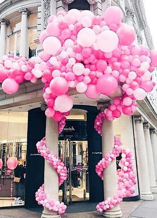 PartyWoo Pink Balloons 127 pcs Different Sizes of 36 18 12 10 5 Inch Matte Pink Balloon Arch Kit Garland for Baby Shower Valentine's Day Princess Bachelorette Birthday Party Decorations Pink Y11