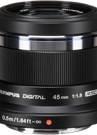 OM SYSTEM Olympus M.Zuiko Digital 45mm F1.8 Black for Micro Four Thirds System Camera, Compact Design, Beautiful Bokeh, Bright