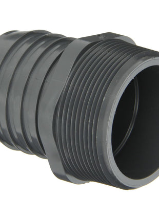 Spears 1436 Series PVC Tube Fitting, Adapter, Schedule 40, Gray, 1-1/2 inch Barbed x NPT Male