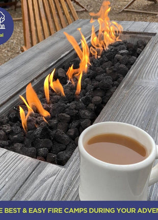 American Fire Products | Medium Lava Rock, 1/2 inch - 1 inch | Use in Fireplace, Fire Pit or Bowl | Outdoor & Indoor Volcanic Rock for Natural Gas or Propane Fires | Decorative Landscaping | 10 lb Bag