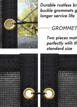 UPGRADE Privacy Screen 6' x 50' Fence Commercial Shade Cover with Brass Grommets Heavy Duty Perfect for Outdoor Back Yard, Black, Customizable