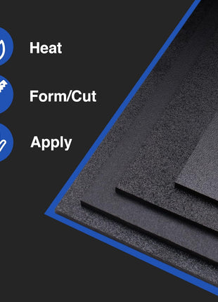 Duco ABS Plastic Sheet 1/4" (6mm) Thick 8" x 12" - 1 Pack of USA-Made Textured & Matte ABS Black Sheet - Heat Moldable Plastic Panel for Home Decor, Crafts, Robotics, DIY Projects and Industrial