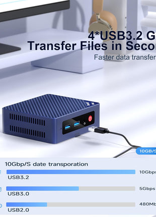 Beelink Mini PC,Mini S12 N95 Intel Alder Lake-N95 (up to 3.4GHz),12GB LPDDR5 512GB SATA3 SSD Mini Desktop Computer, Support 4K@60Hz Dual HDMI Display, 2.5G LAN/USB3.2/Low-Power Home/Office Micro PC