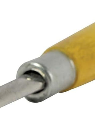 SE 6.5-Inch Stainless Steel Straight Burnisher - Polished Wooden Handle for Metal Jewelry - JT602BS
