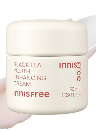 Innisfree Black Tea Youth Cream 50ml - Genuine Product Moisturizer Rich Moisture Elasticity Glossy Radiance Anti-Aging Tea