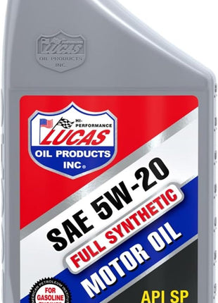 Lucas Oil 10082 SAE 5W-20 Synthetic Motor Oil, 1 Quart